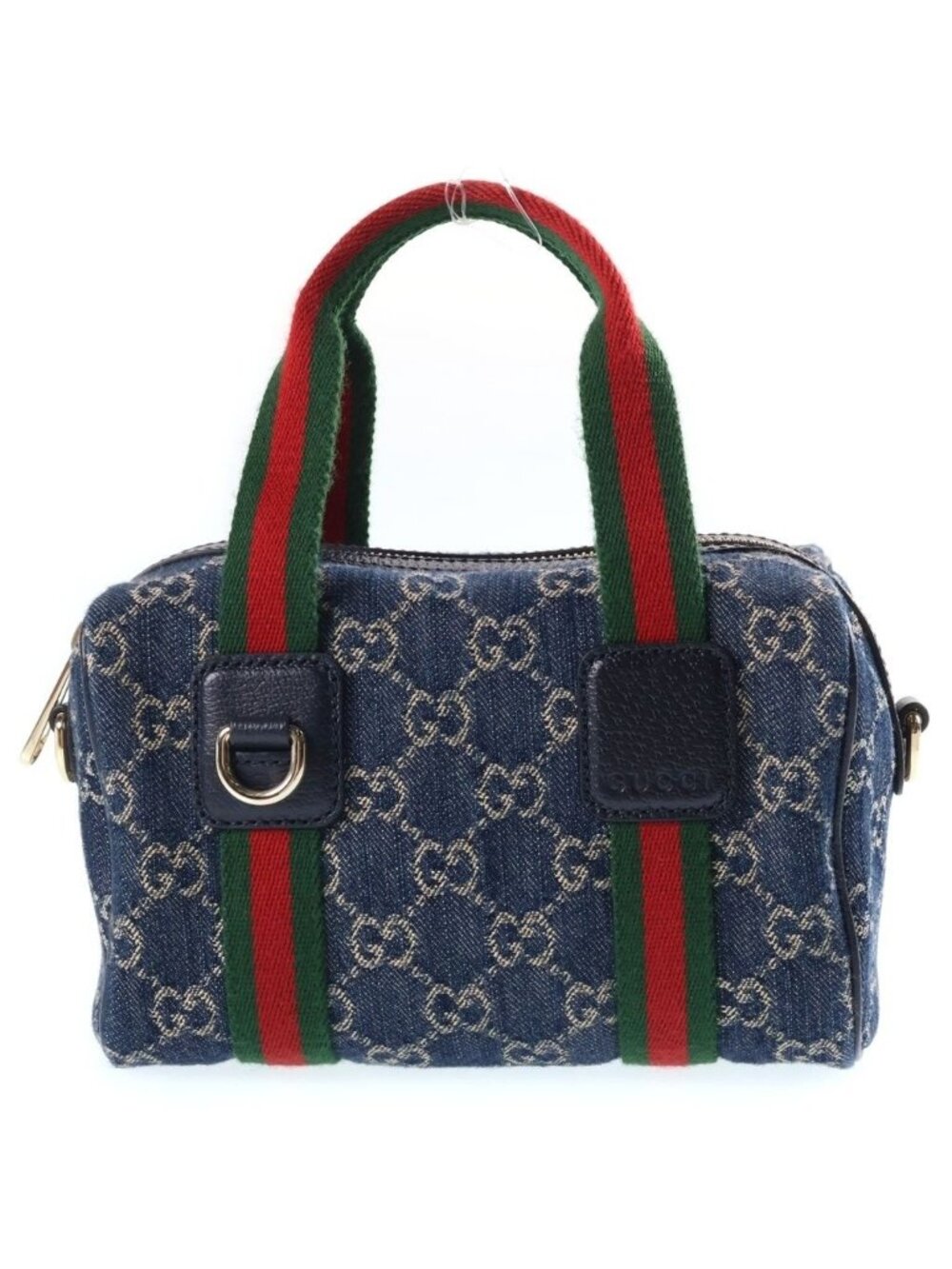 Gucci GG Denim Shoulder Bag Sherry Line Blue